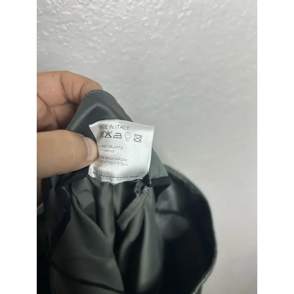 Ter Eat Bantine Gray A Line Skirt Zip Pockets Italian Size 46 US 10 New Designer - Picture 9 of 13